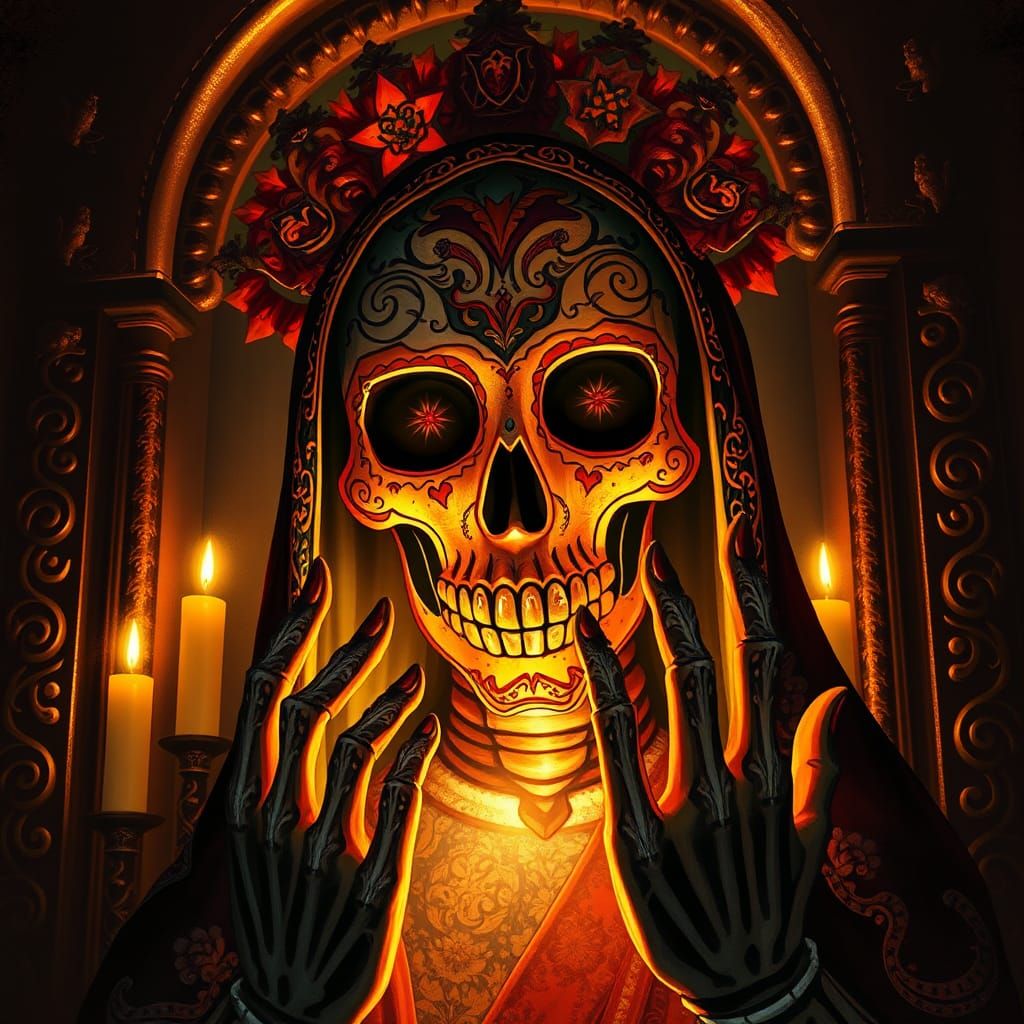Our Lady of Holy Death: Sugar Skull Shrine