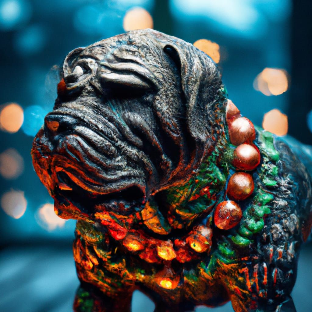 Santa Muerte Mastiff War Dogs: Dark Fantasy Art