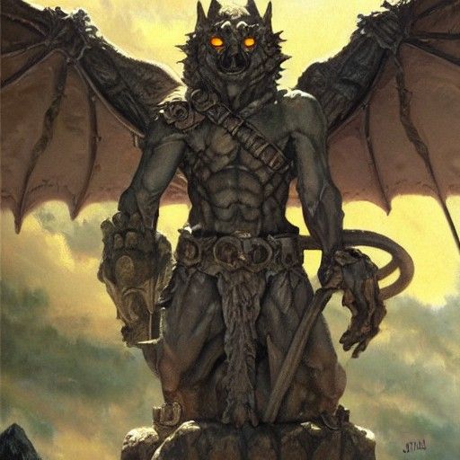 Gargoyle Guardian Watches Over DnD Campaign