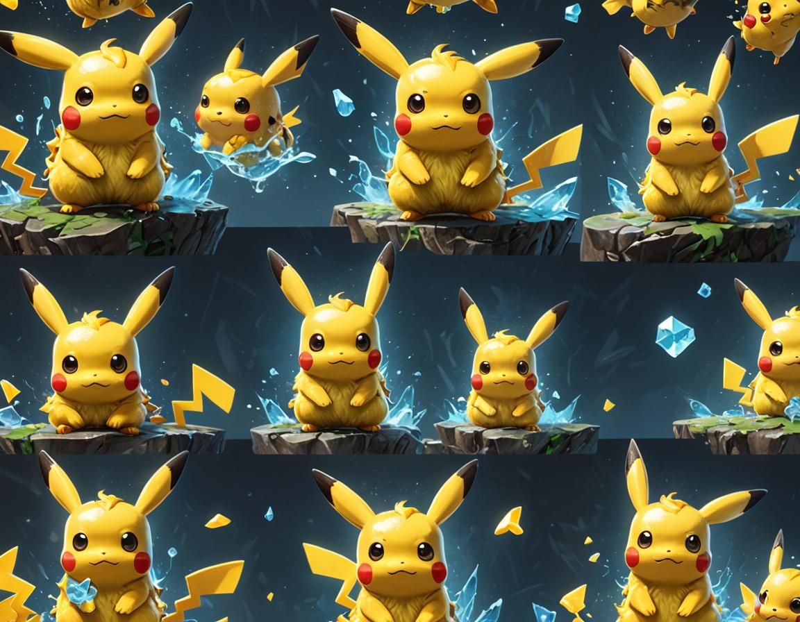 Hyperdetailed Pikachu Portrait in 3D Digital Art
