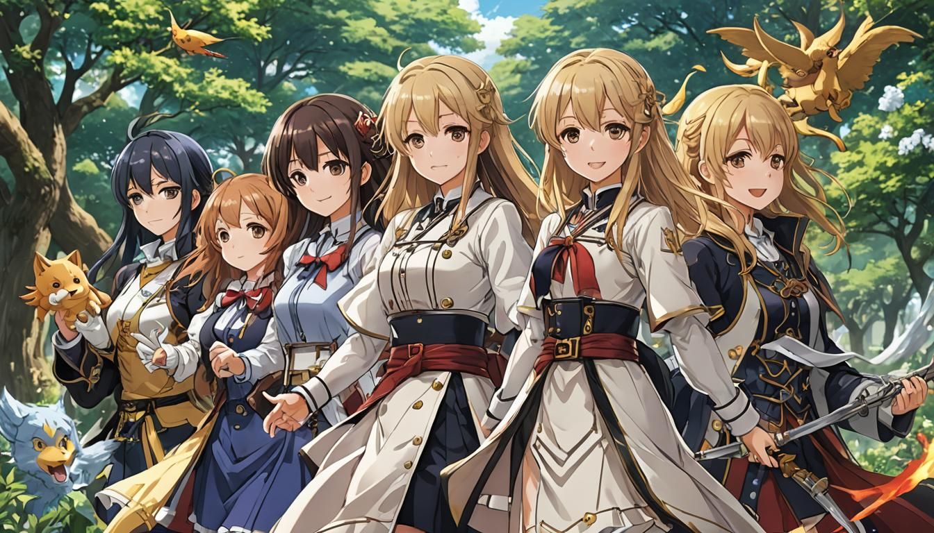 Anime Companions in Manga Key Visual Style