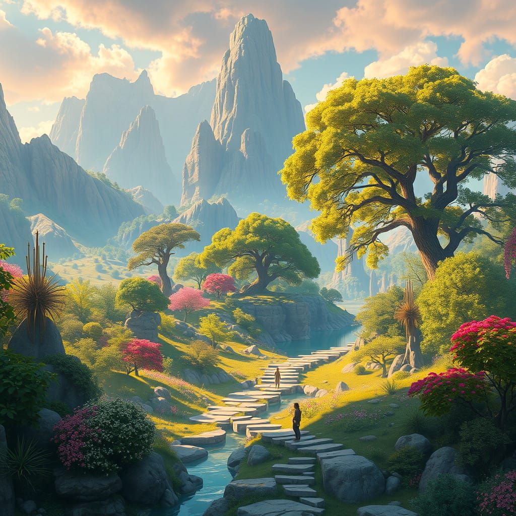 Summer's Vibrant Awakening in a Fantastical Realm