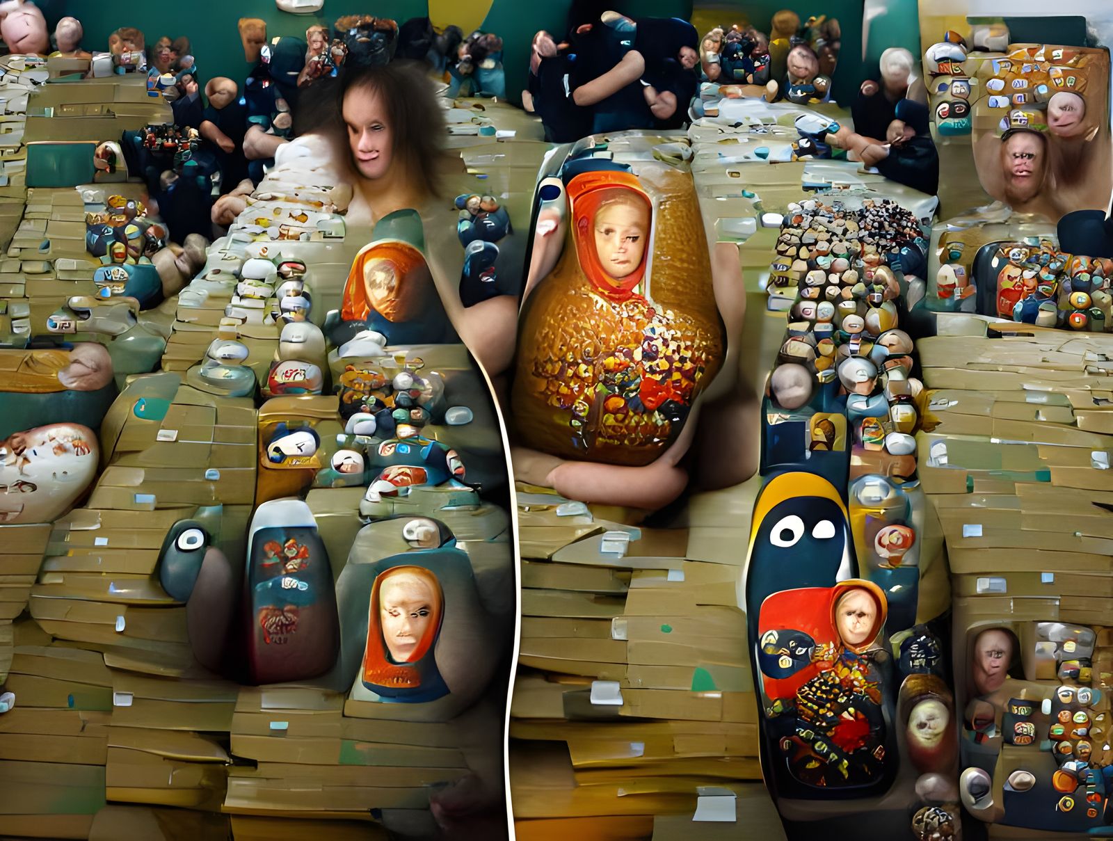 Renaissance Painting of Thousands of Russian Dolls