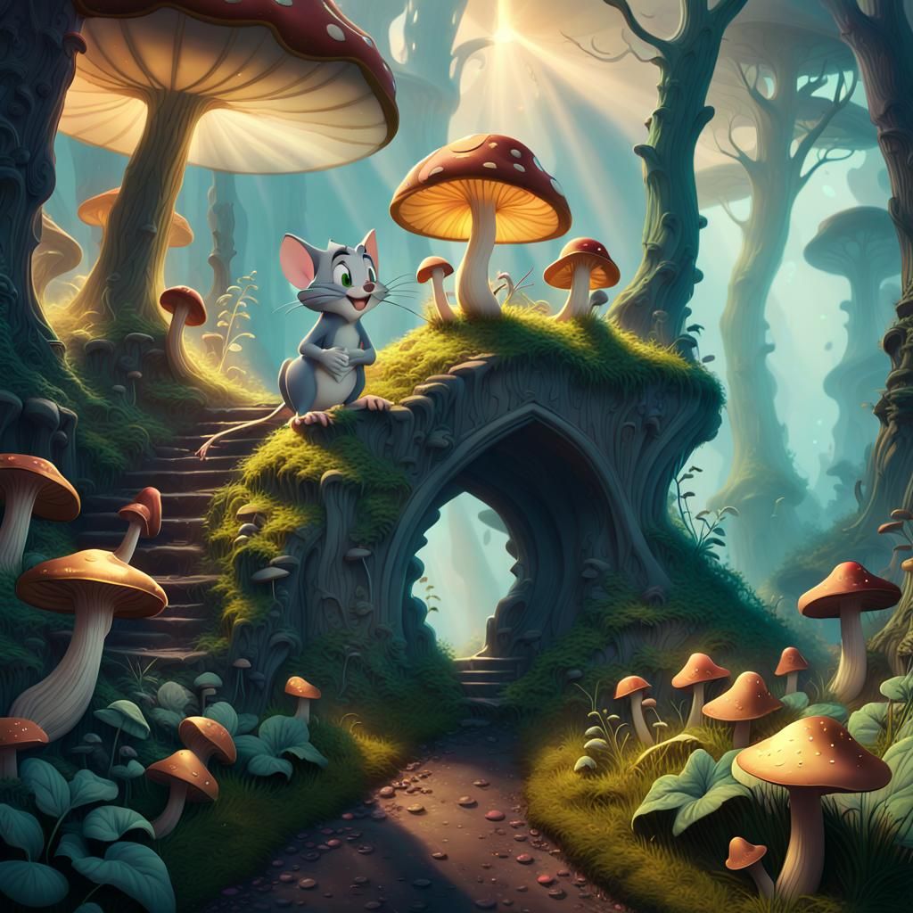 Tom in Whimsical Fantasy World Concept Art
