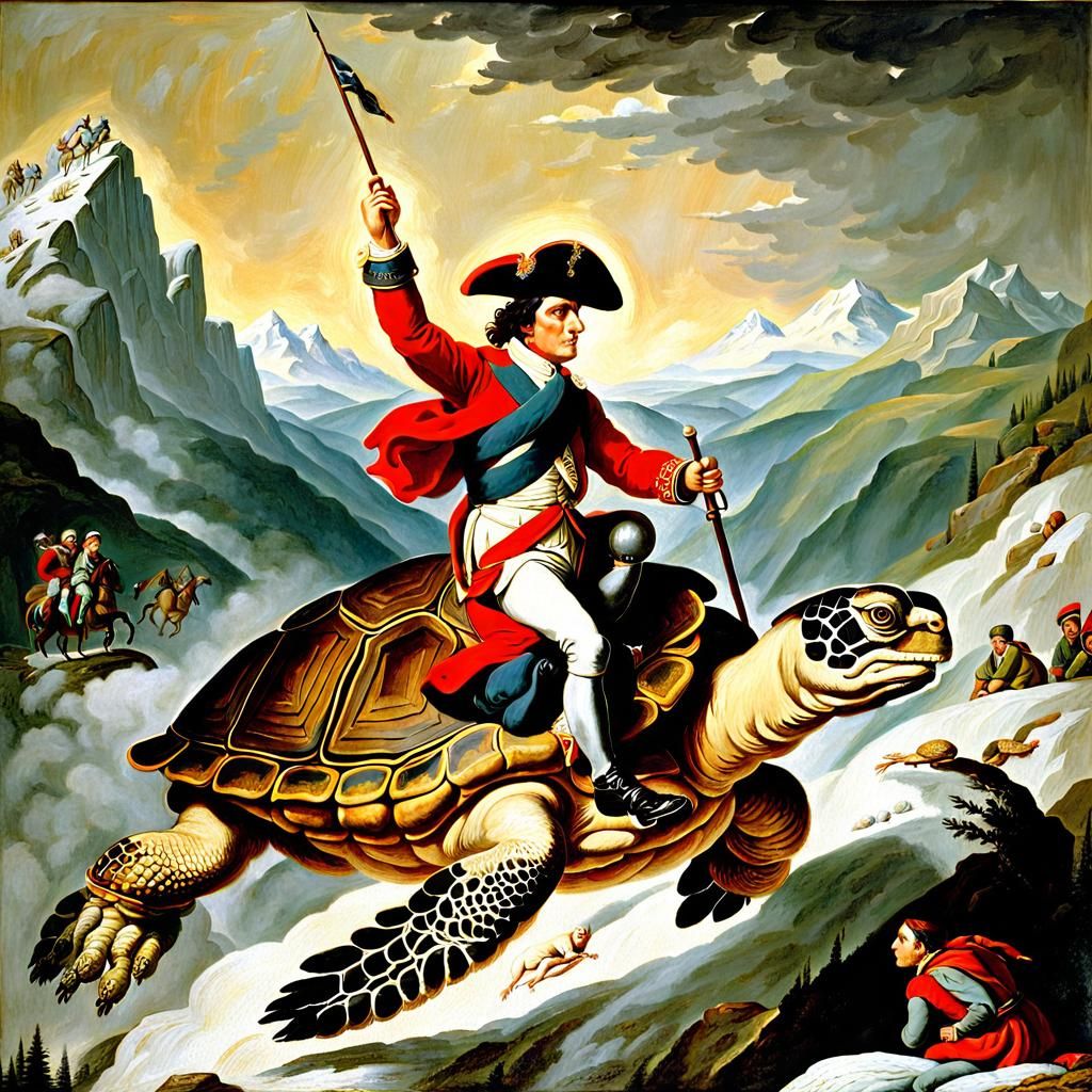 Napoleon's Turtle Crossing: A Neoclassical Parody