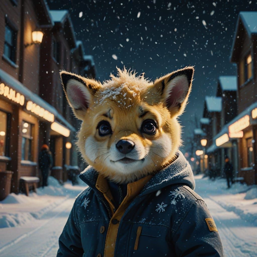 Pikachu in Fargo: A Coen Brothers Film Still