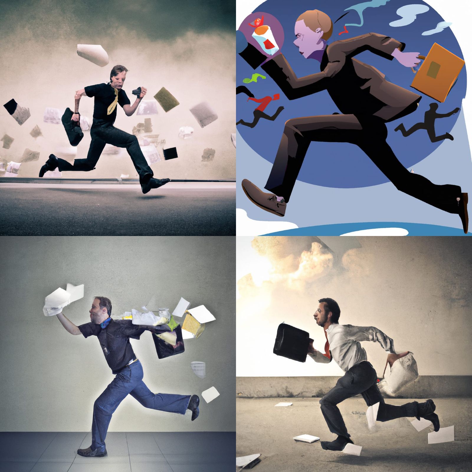 Man Running Away: An Image of Escapism