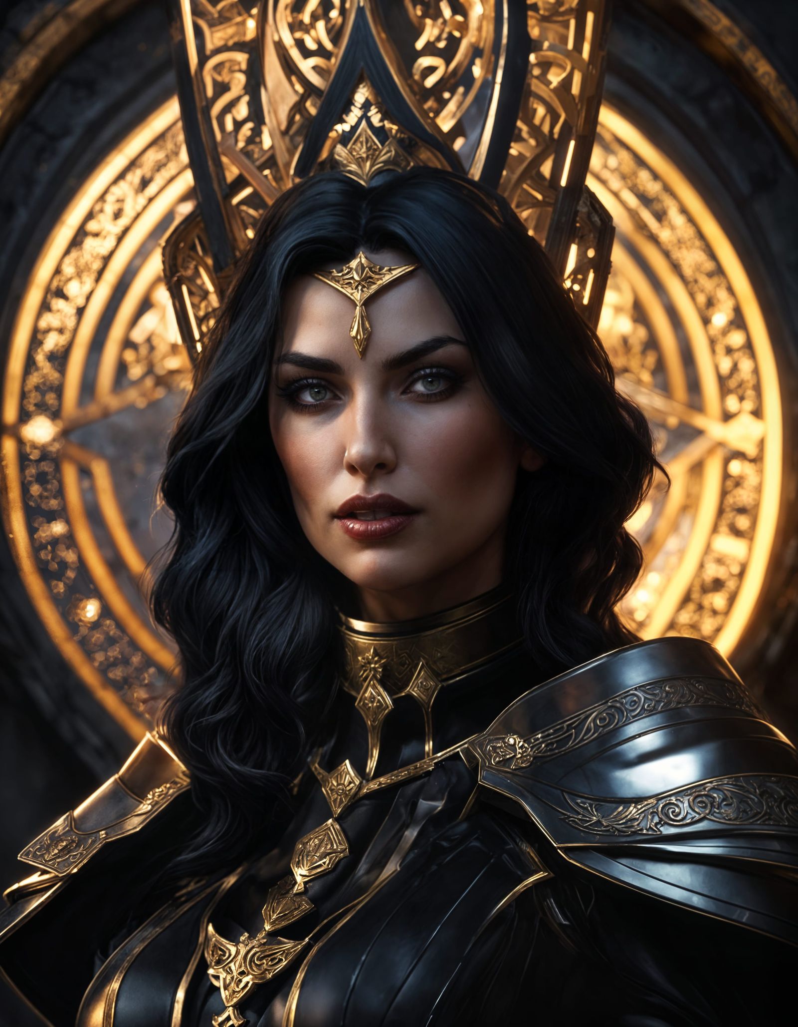 Gothic Paladin Portrait in Dark Fantasy Style