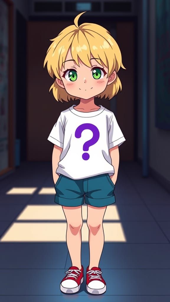 Charming Anime-Inspired Girl with Bright Smile