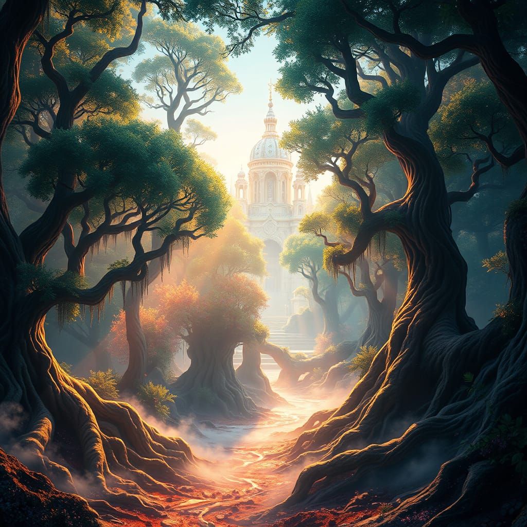 Mystical Realm in Fantasy Concept Art Style