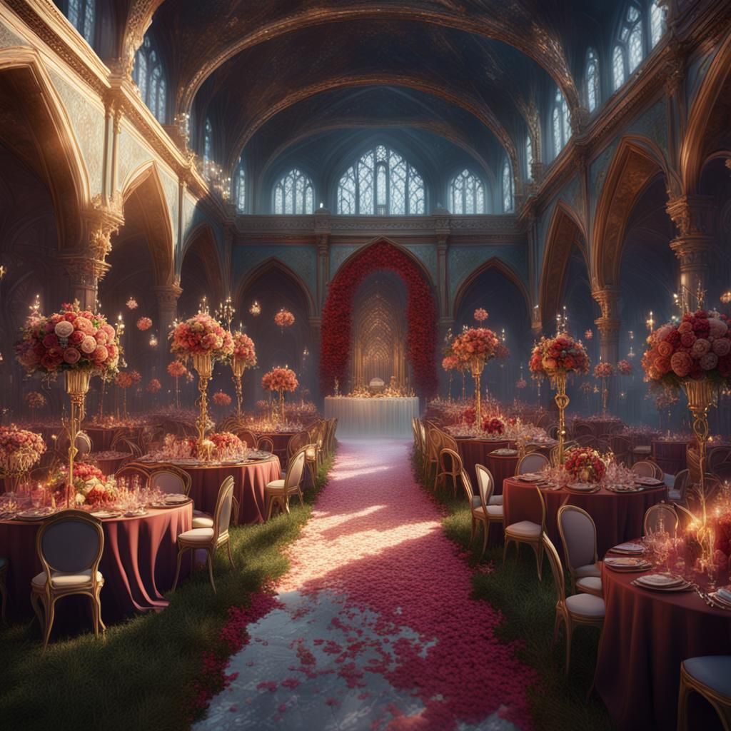 Fantastical Matte Painting of a Wedding Punchup