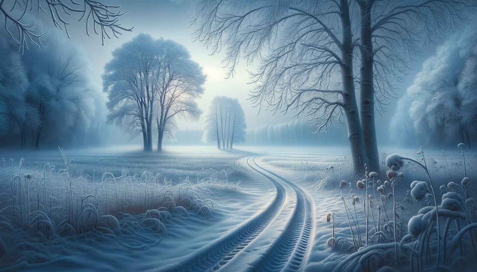 Serenity in Winter: A Peaceful Snowy Scene