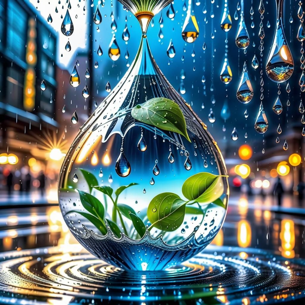 magical raindrop of life