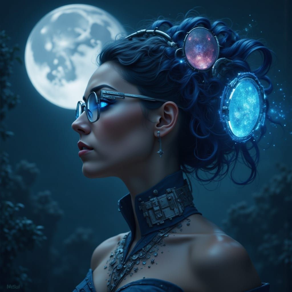 Moon crystal woman
