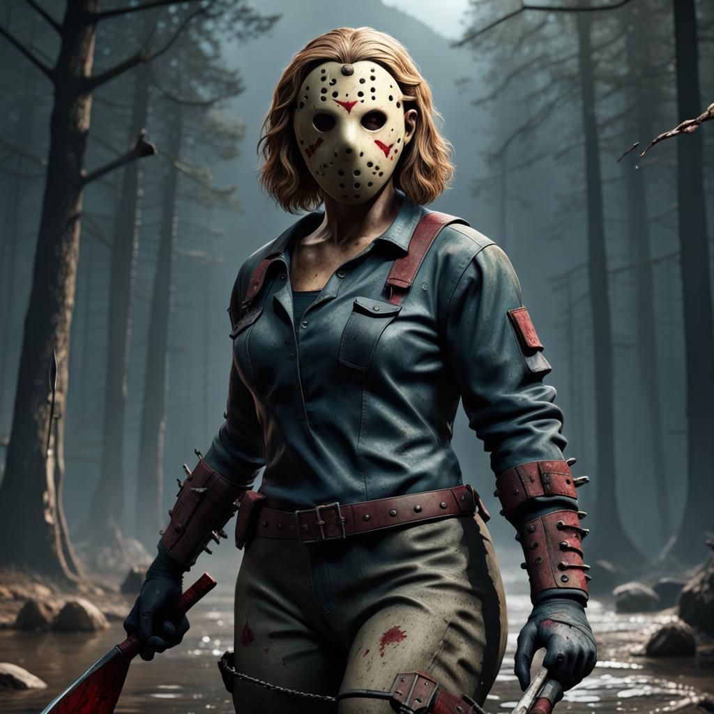 Female Jason Voorhees: Detailed Fantasy Concept Art
