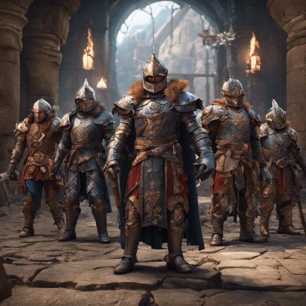 Thunderbird Pilots in Medieval Armor: Fantasy Concept Art