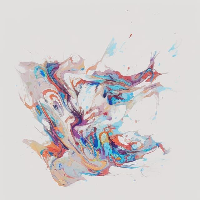 Hyperdetailed Borderlands Illustration with Marbling and Oil...