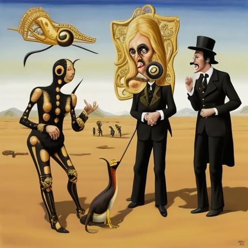 Surreal Monty Python Sketch in Dali Style