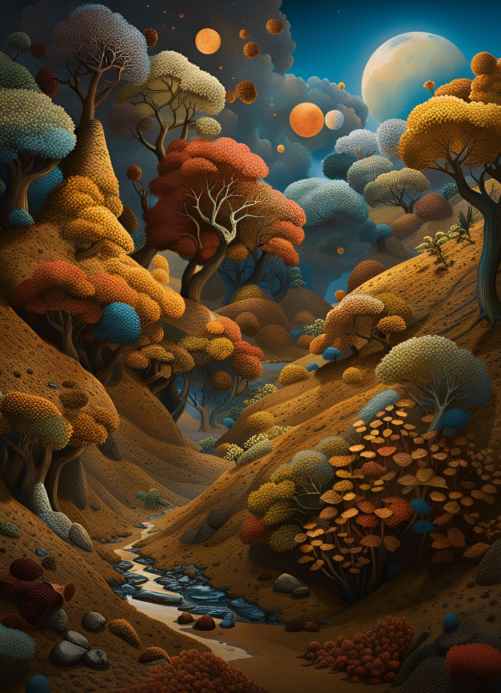 Dreamy Abstract Folk Singers in Hyperreal Detail