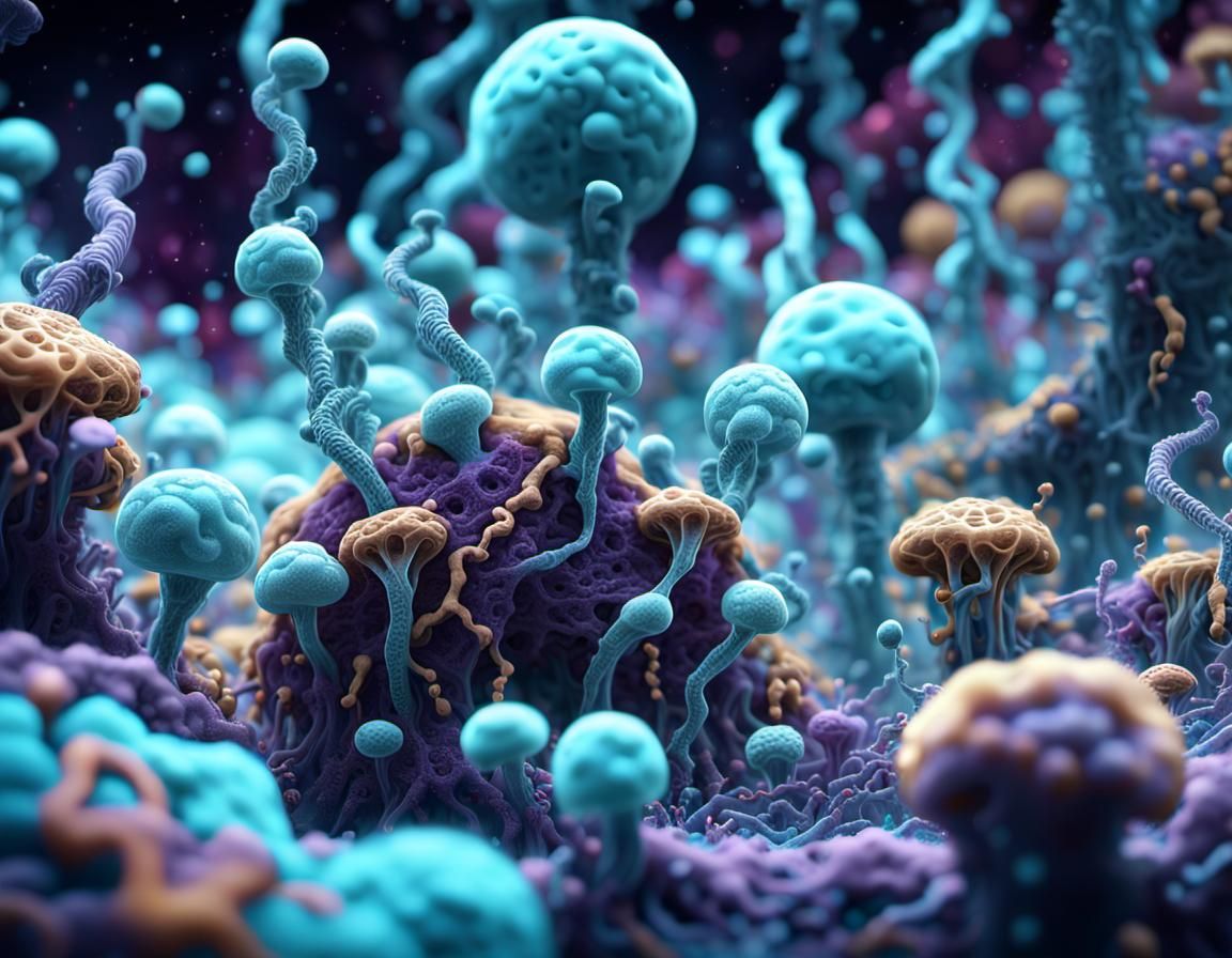 Microscopic Playground of Deadly Bacteria in Fractal Galaxy