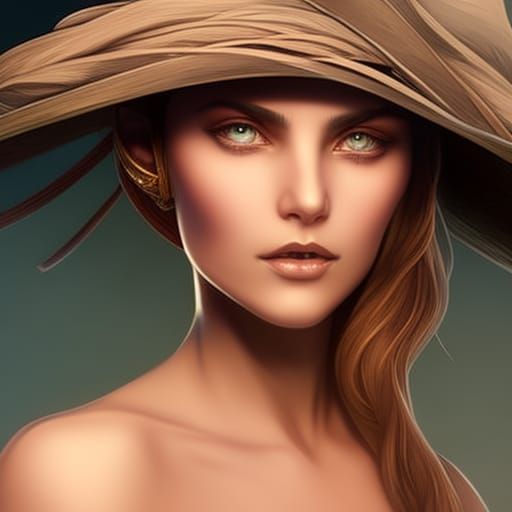 Pirate Girl Portrait in Academic Art Style