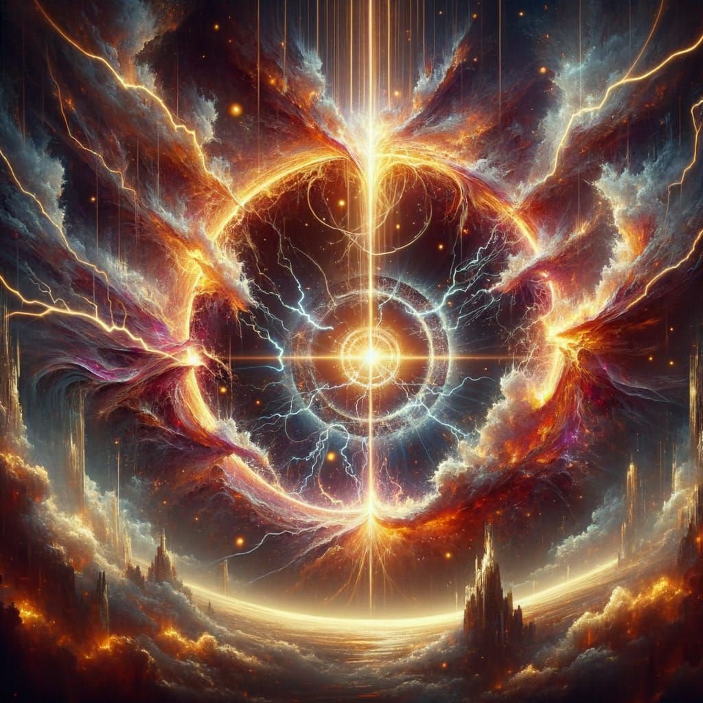 Cosmic Maelstrom Rending Time: A Fantasy Concept