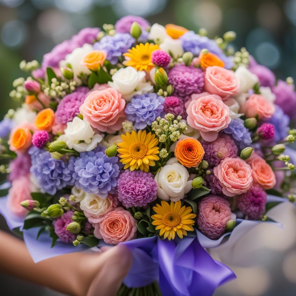 Beautiful Floral Bouquet in Professional Photography Style