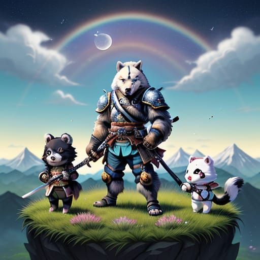 Samurai Fur Babies: Adorable Anime Animals Wielding Diapers ...