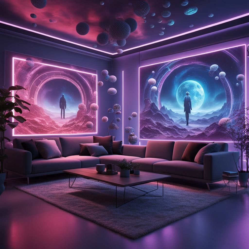 VR and Subconscious Clash in Bioluminescent Dystopia