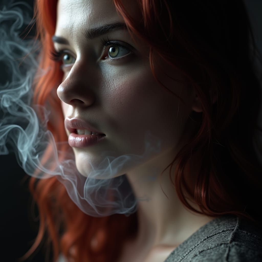 Elegant Woman in Monochromatic Splendor