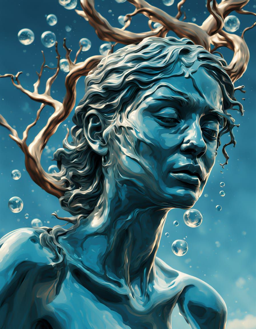 Abstract Liquid Statue