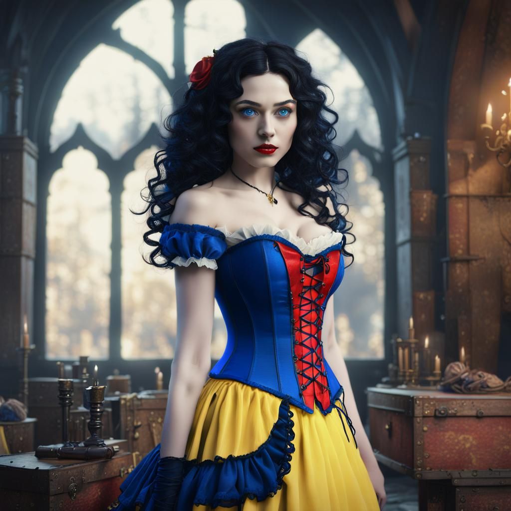 Gothic Snow White in Twisted Fairytale Concept Art