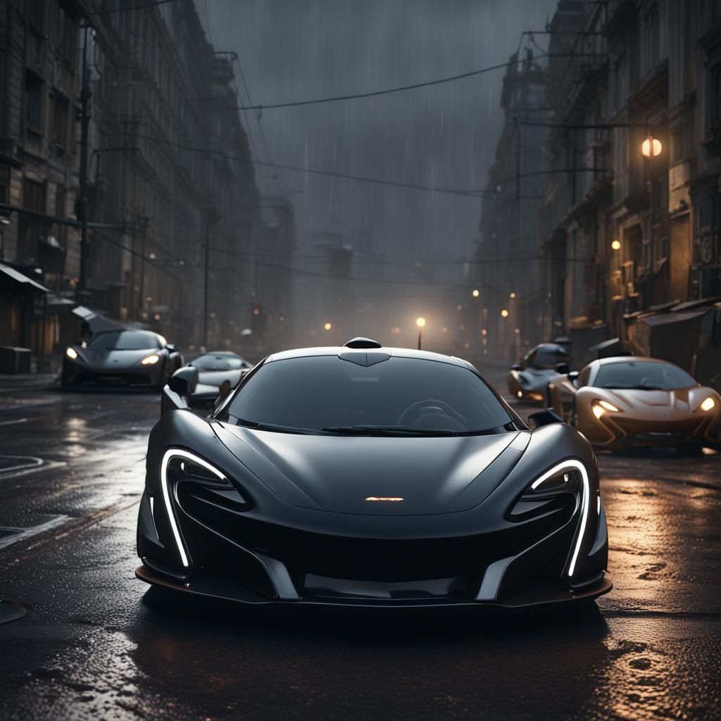 McLaren in Stormy City, Ultra Realistic 3D Rendering