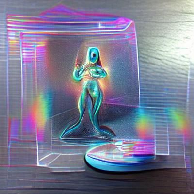 Abstract Hologram Generated by AI