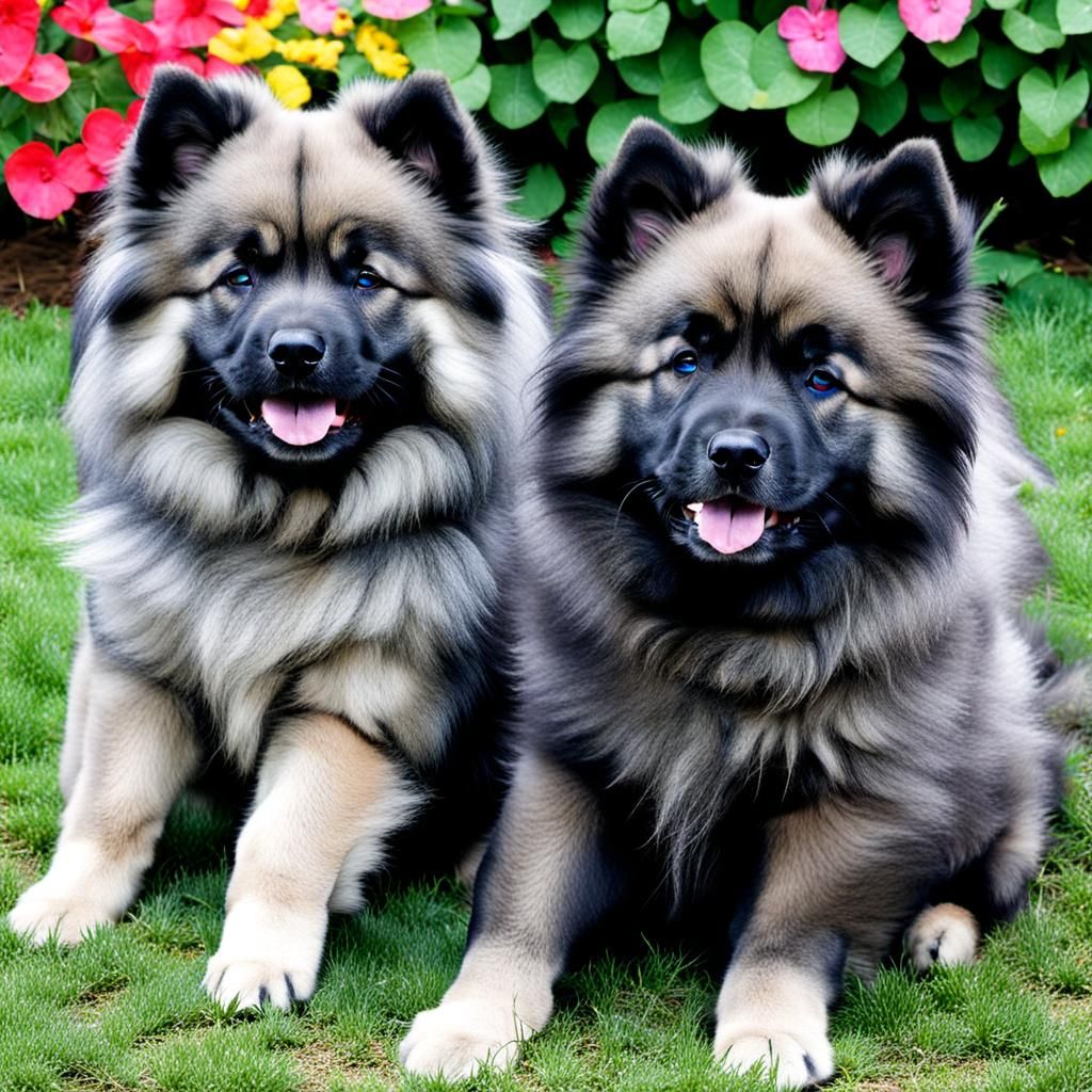 Dogs Jamming: Keeshond and Labrador Duet