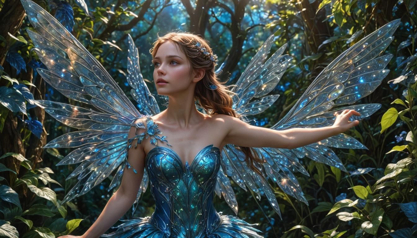 Diaphanous Fairy in Comic Book Style