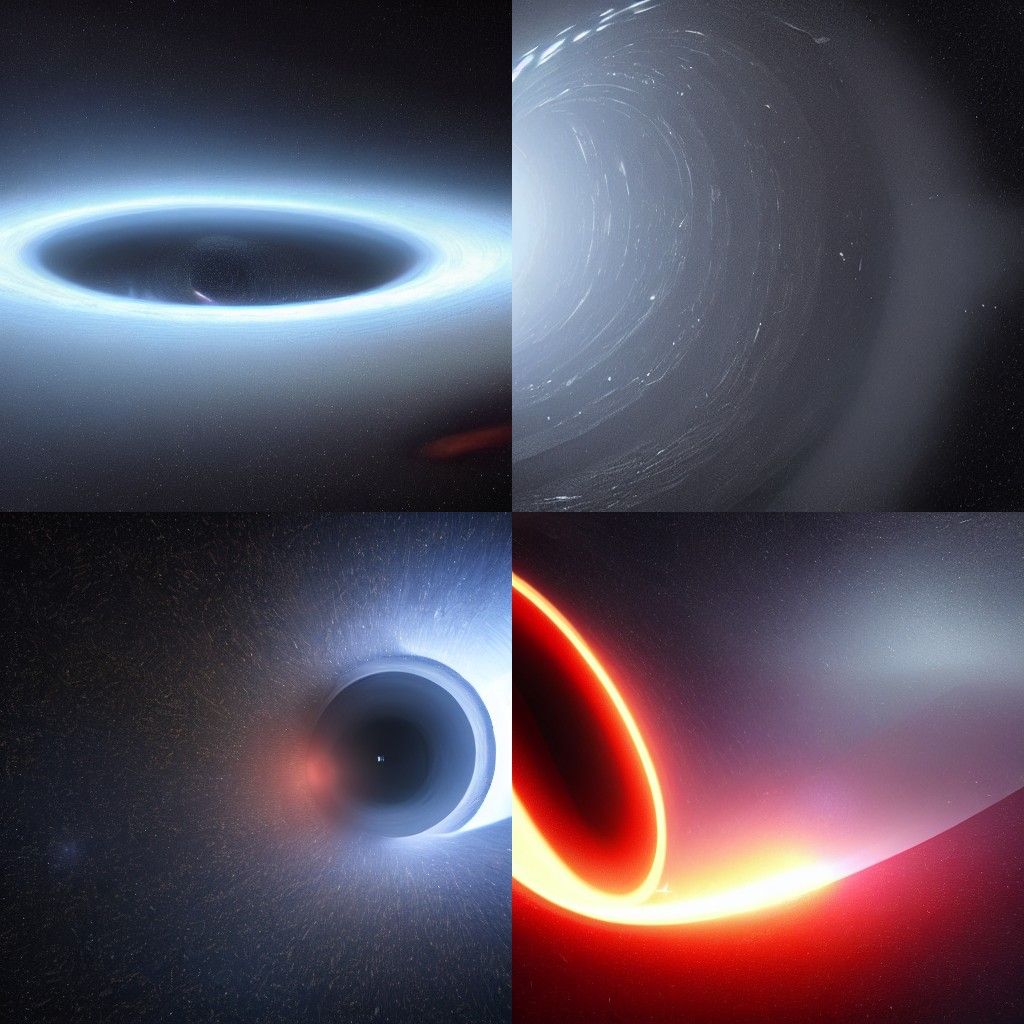 Supermassive Black Hole Event Horizon, Realistic 8K Art