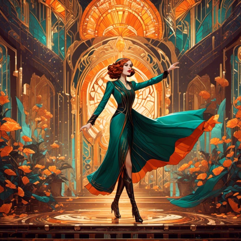 Anna Kendrick in 1920s Art Deco Style