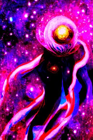 Nyarlathotep in Cosmic Horror Digital Illustration
