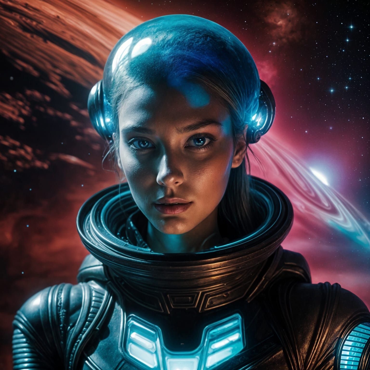 Girl on Alien Planet: Digital Art