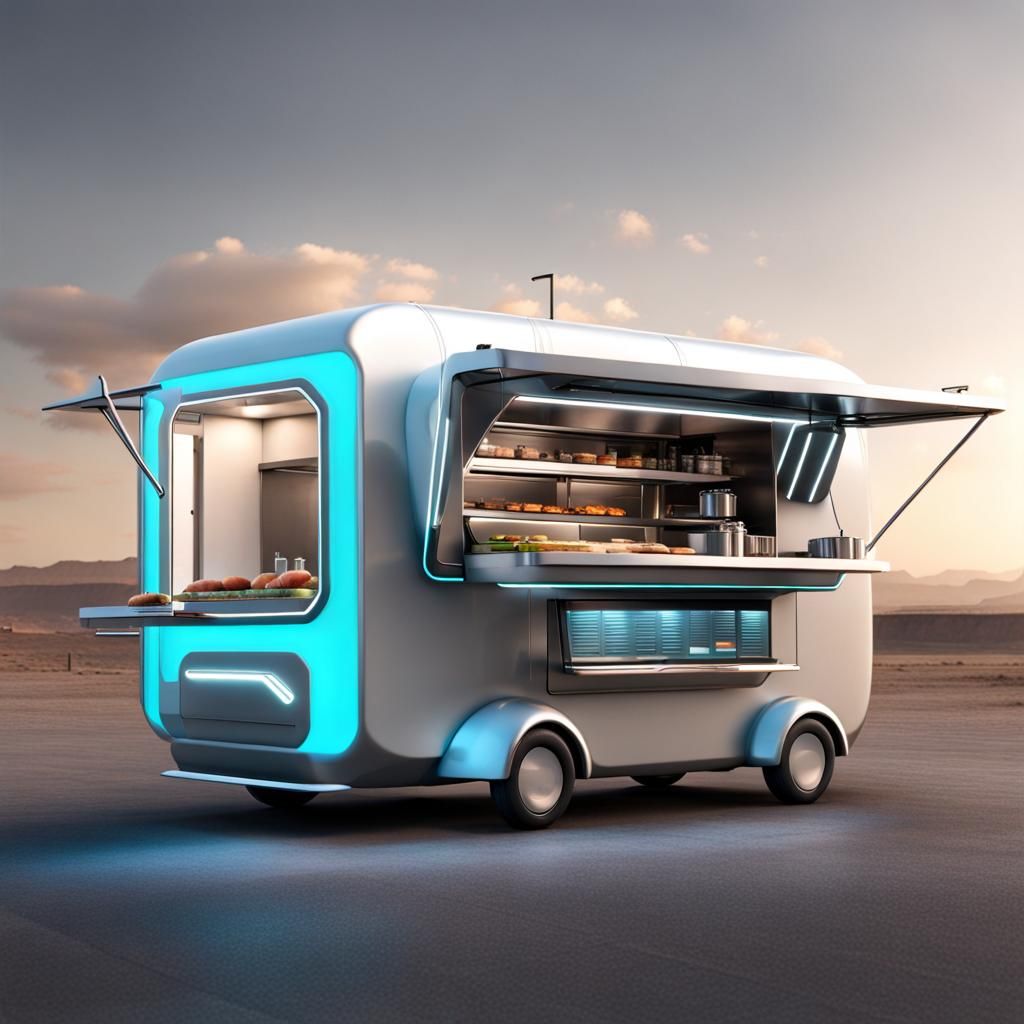 Sleek Futuristic Food Truck Concept