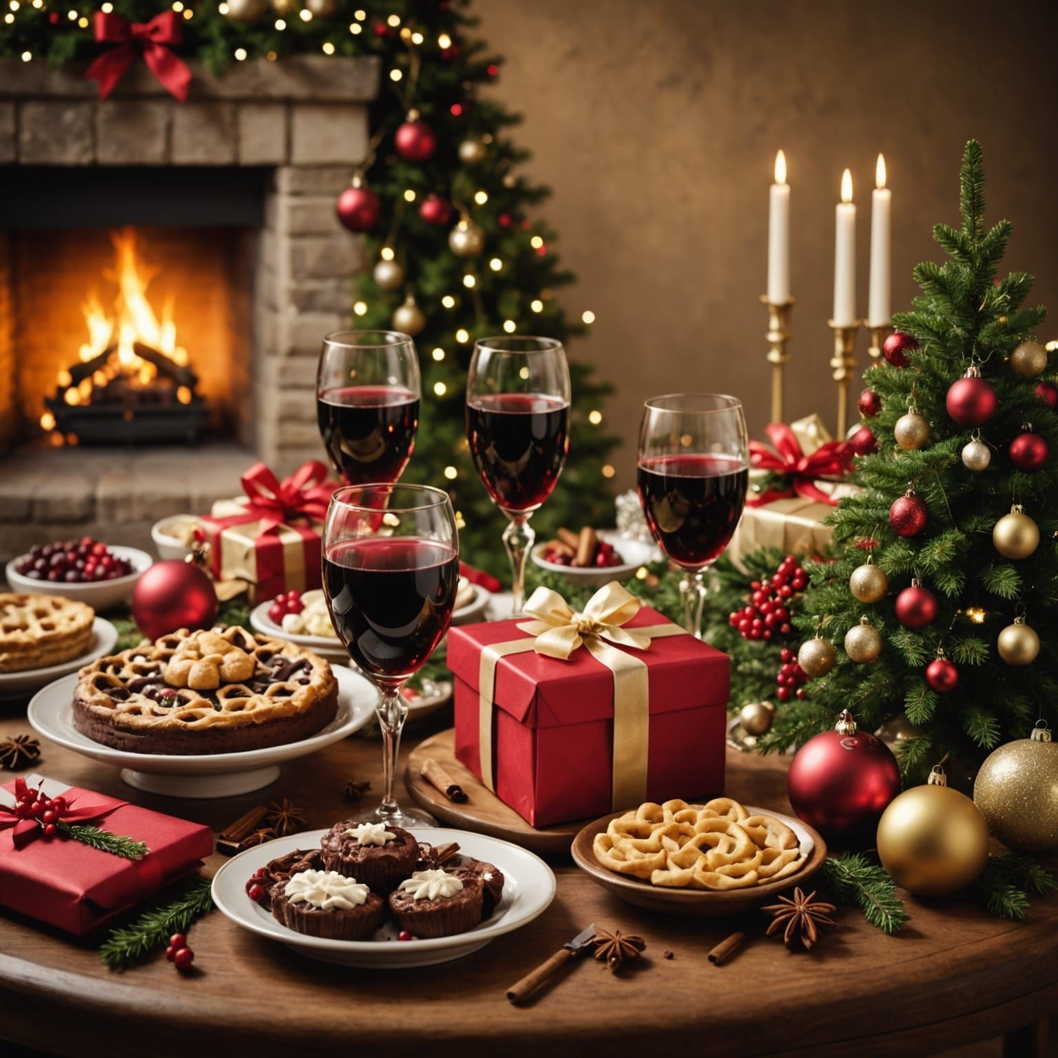 Winter Wonderland Christmas Celebration in Vibrant Colors