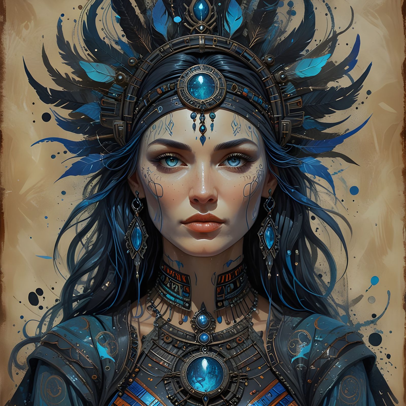 Obsidian Oracle Predicts Digital Empires, in Slavic Bio-punk...