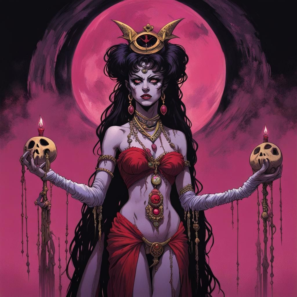 Wicked Lady from Sailor Moon as a Voodoo Goddess