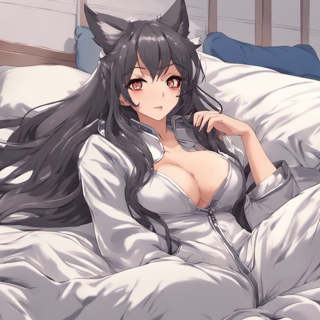 Anime Wolf-Eared Girl in Fantasy Setting