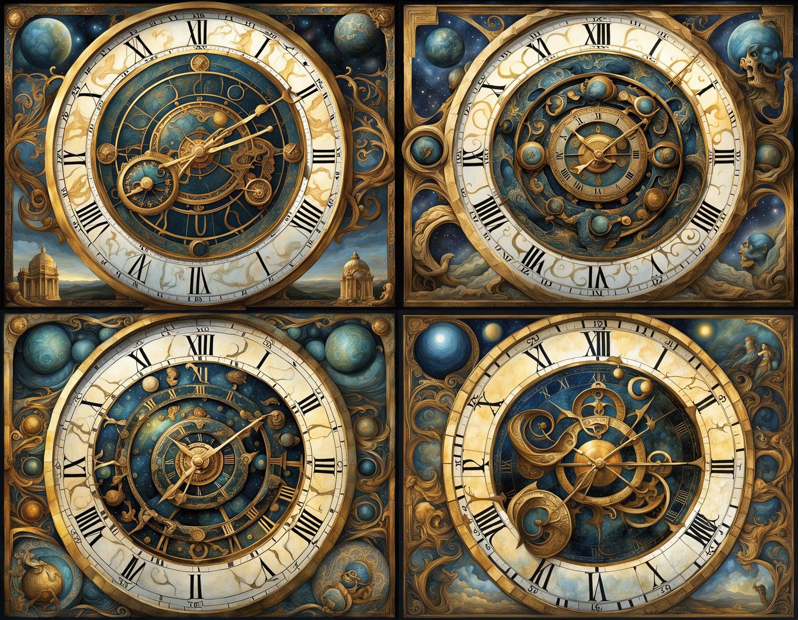 Chronos in Art Nouveau Style