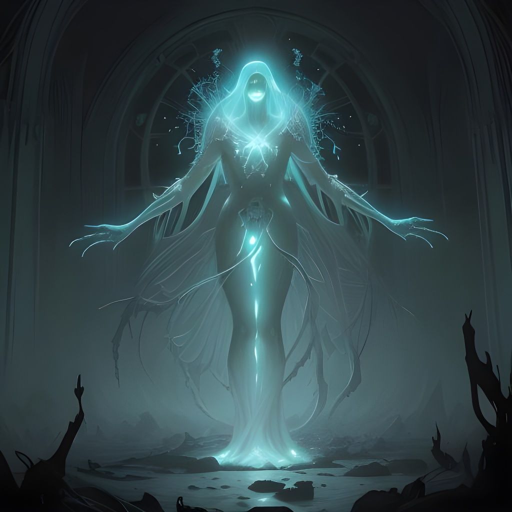 Bioluminescent Eldritch Tulip: A Horror-Inspired Vision