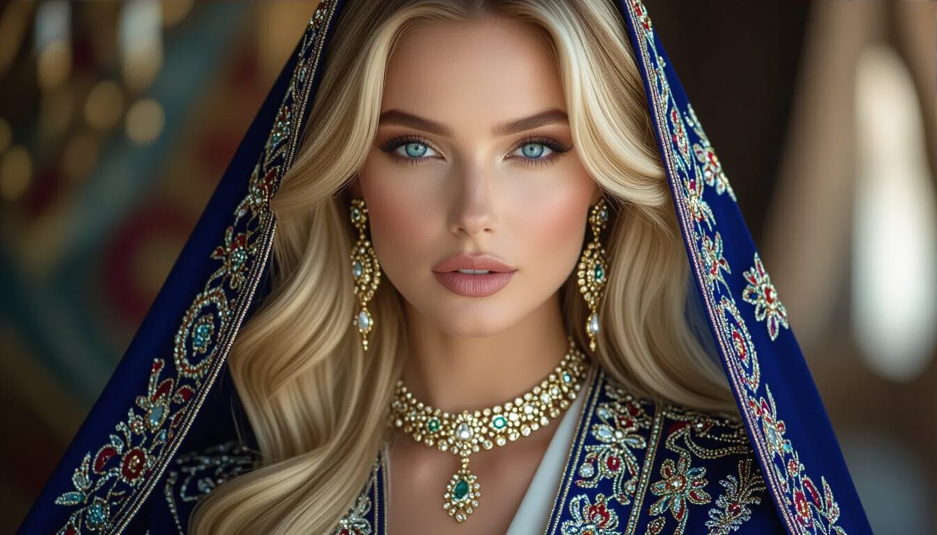 Luxury Abaya Fashion in Art Nouveau Style