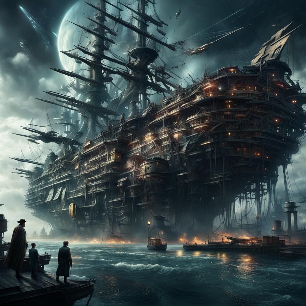 Epic Mutiny in Star City: Digital Matte Painting