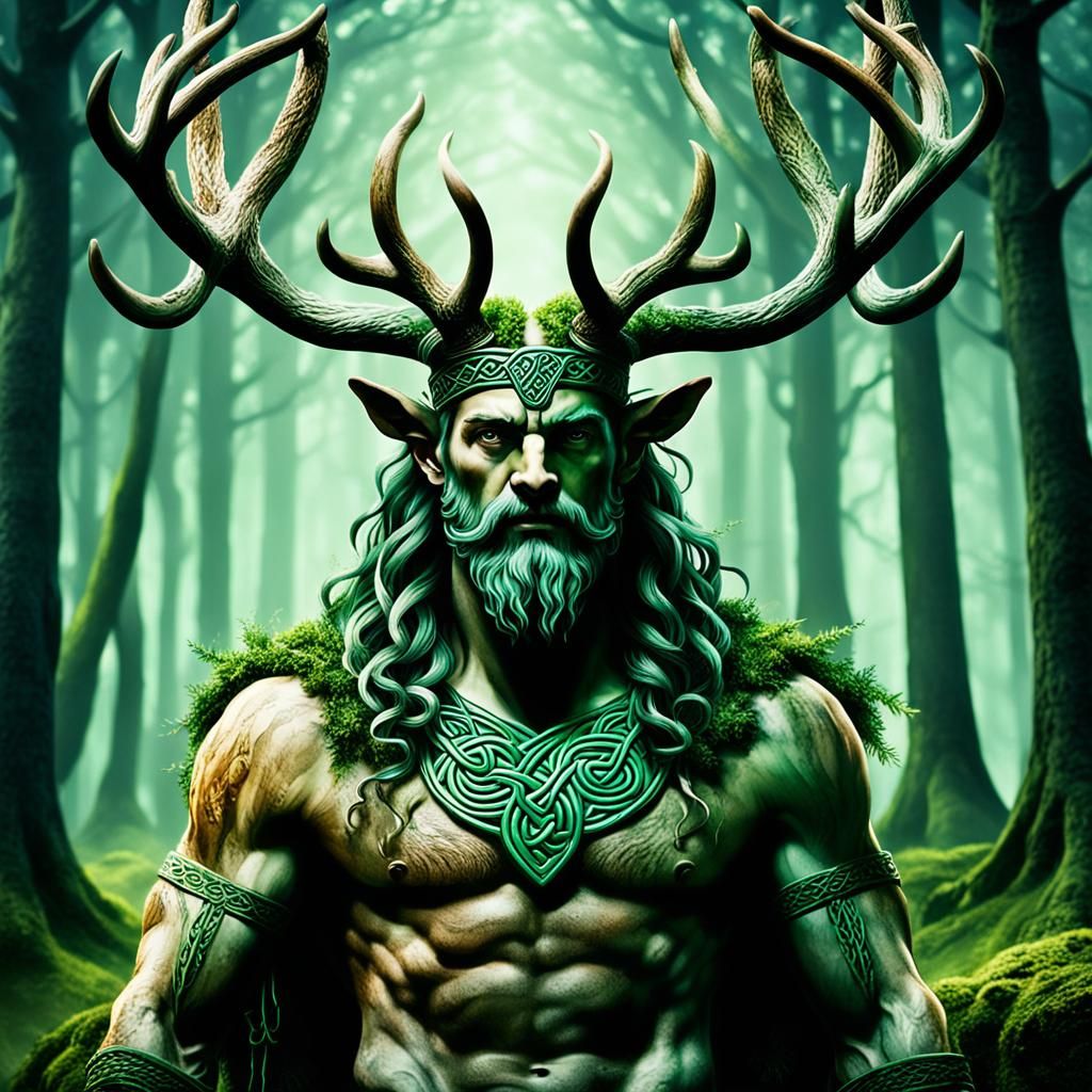 Celtic god Cernunnos, the  god of the forest and wild animals